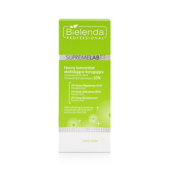 Bielenda Supremelab Sebio Derm - Nocny koncentrat eksfoliująco-korygujący - 30 ml